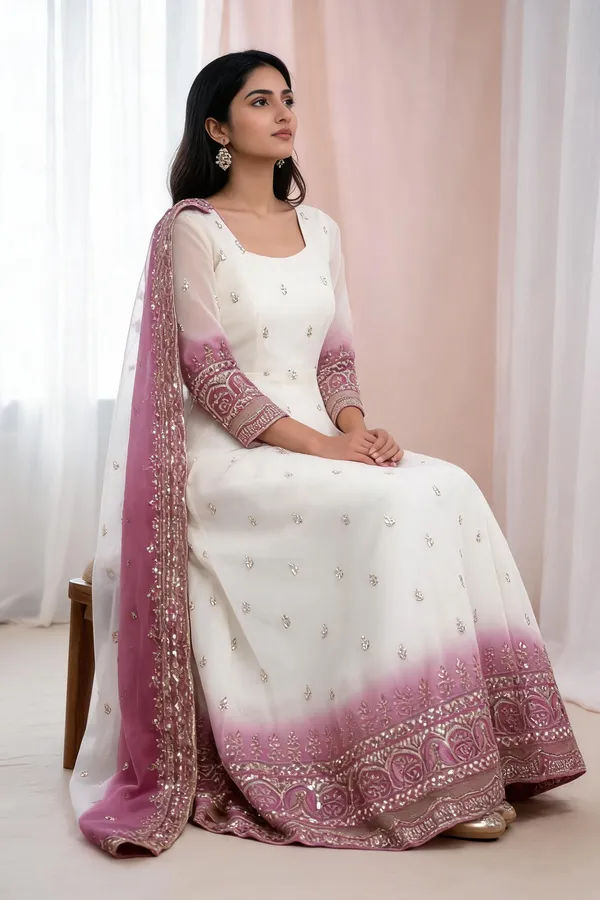 White_Georgette_Gown_For_Women