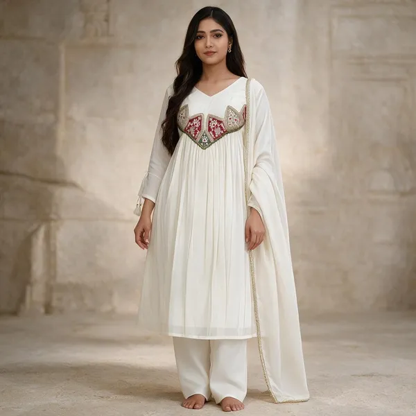 White_Cotton_Gown_For_Women