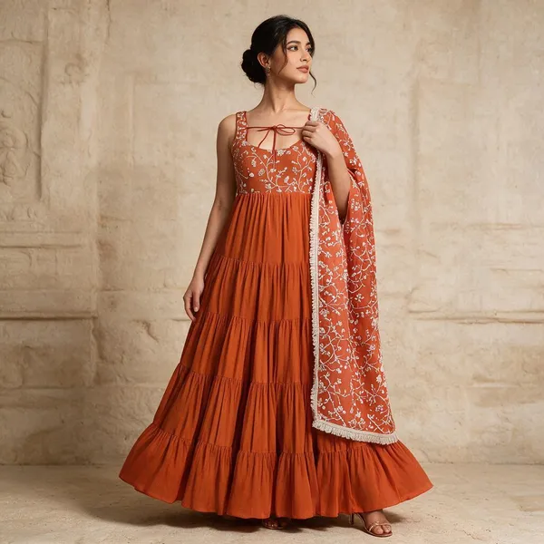 Orange_Georgette_Anarkali_For_Women
