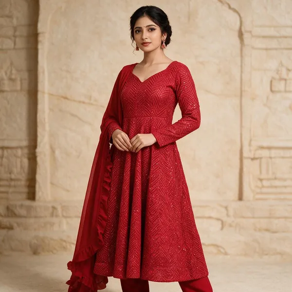 Red_Georgette_Anarkali_For_Women