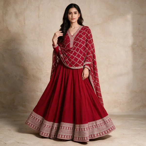 Red_Silk_Anarkali_For_Women