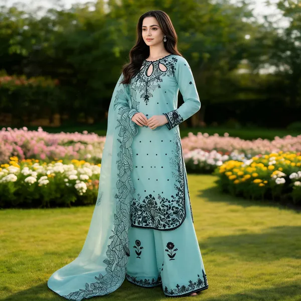 Aqua_Cotton_3_Pcs_Palazzo_Pair_For_Women