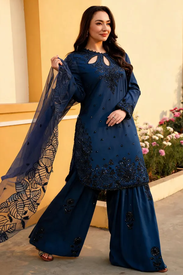 Navy_Blue_Cotton_3_Pcs_Palazzo_Pair_For_Women