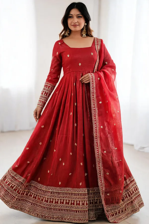 Red_Silk_Anarkali_For_Women