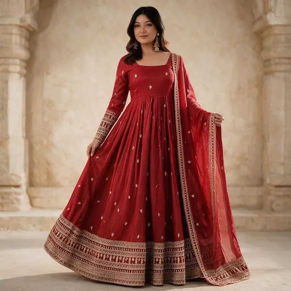 Red_Silk_Anarkali_For_Women