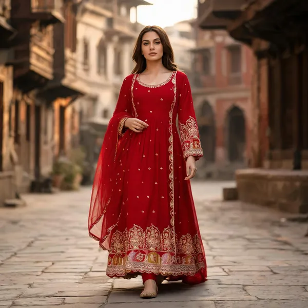 Red_Georgette_Gown_For_Women
