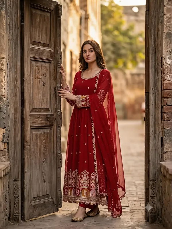 Red_Georgette_Gown_For_Women