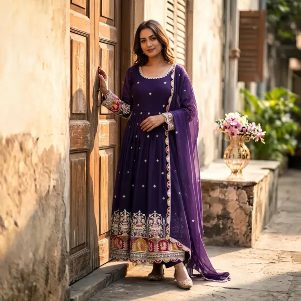 Purple_Georgette_Gown_For_Women