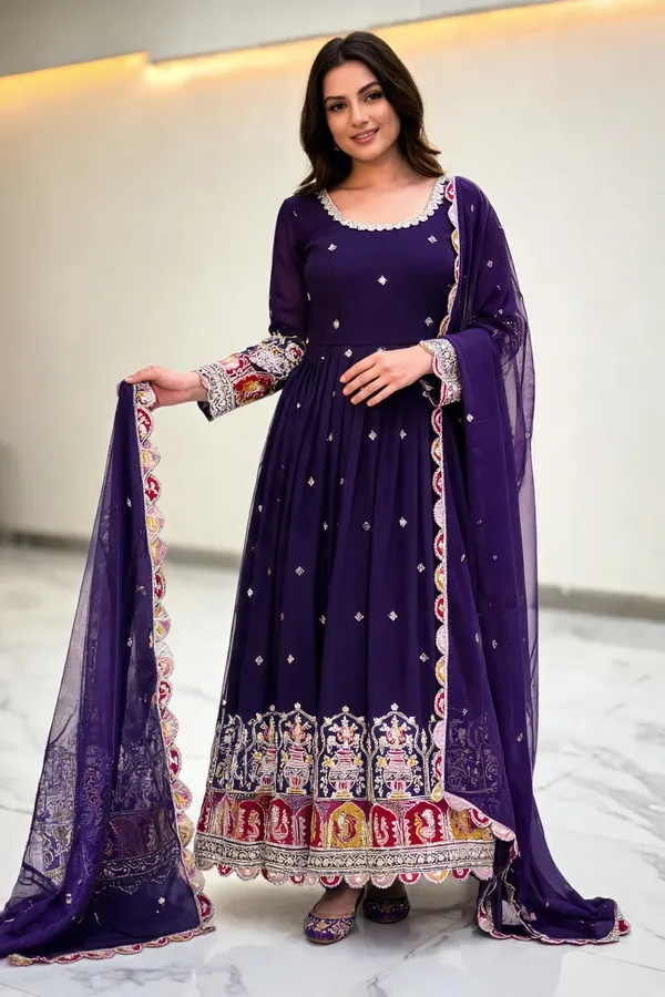 Purple_Georgette_Gown_For_Women
