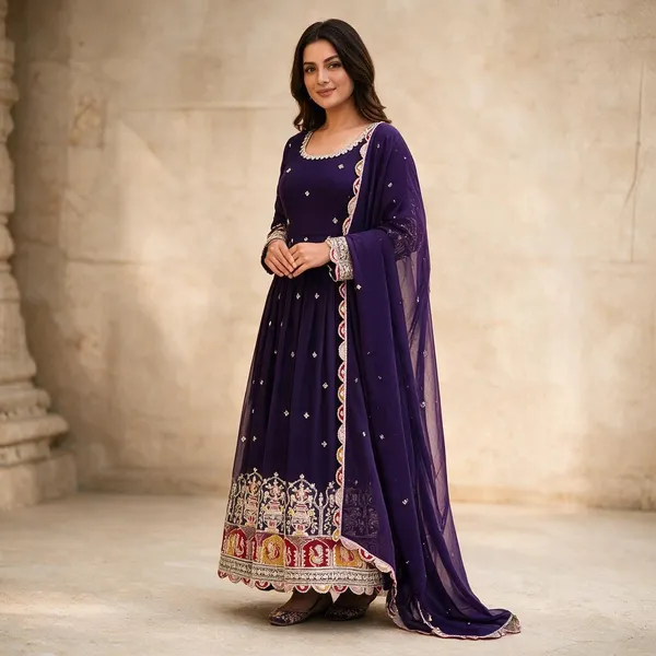 Purple_Georgette_Gown_For_Women