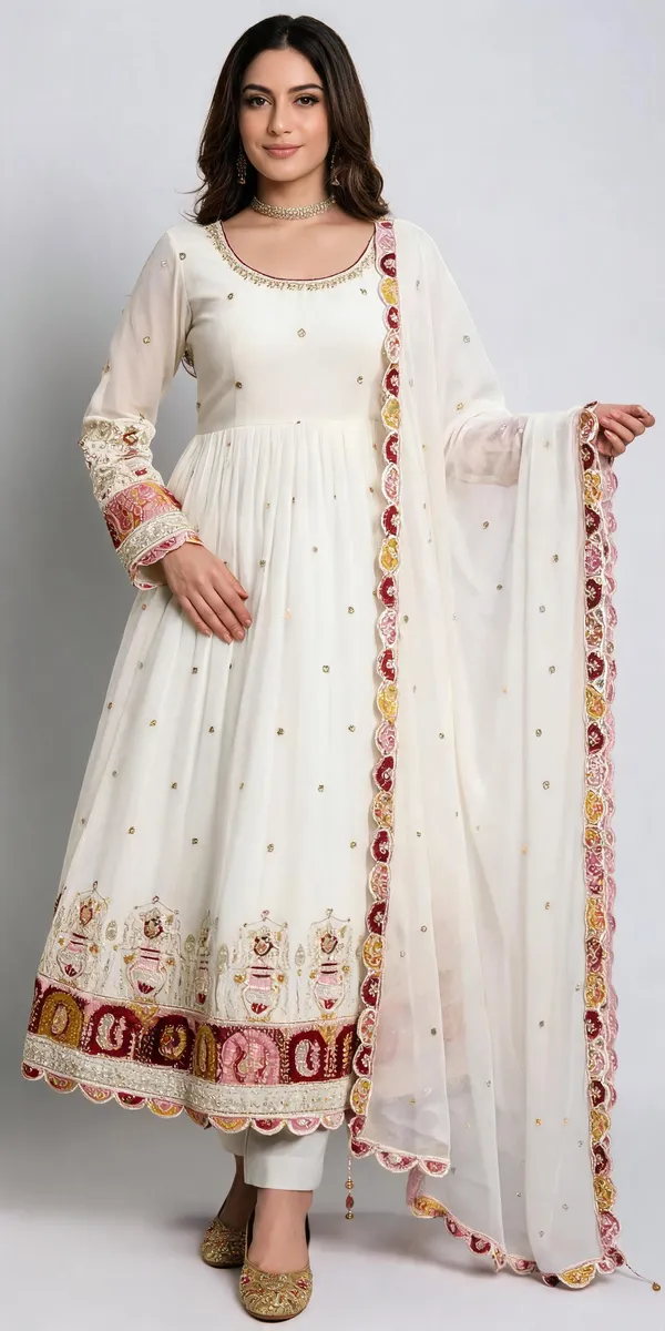 White_Georgette_Gown_For_Women
