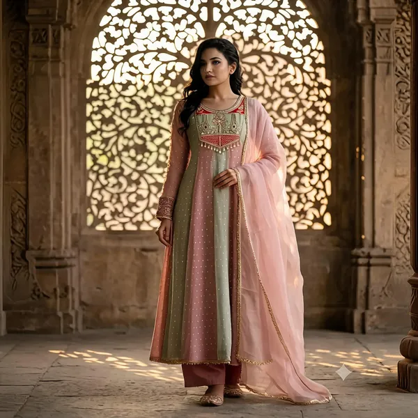 Pastel_Pink_Cotton_Gown_For_Women