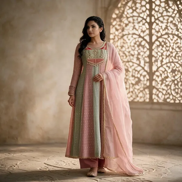 Pastel_Pink_Cotton_Gown_For_Women