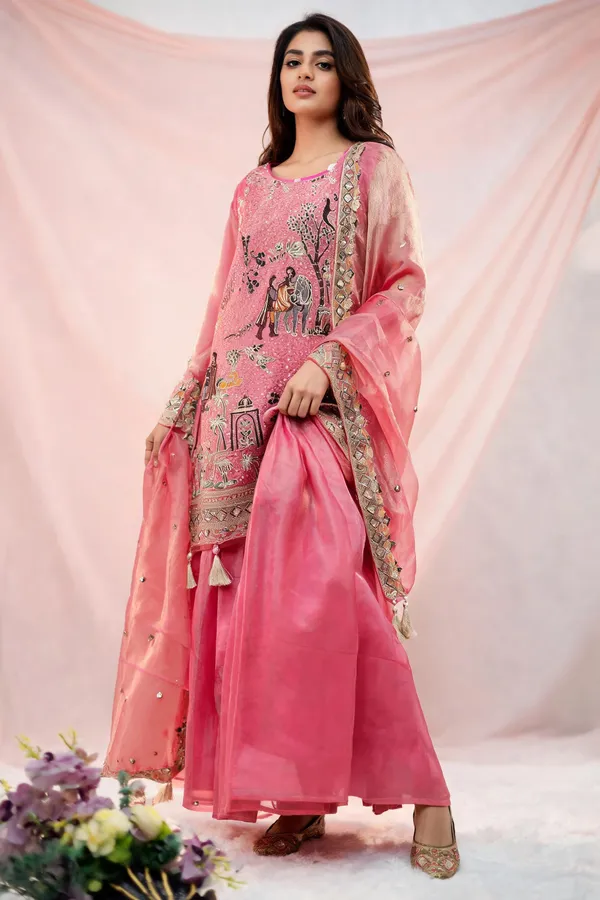 Pink_Cotton_Gown_For_Women