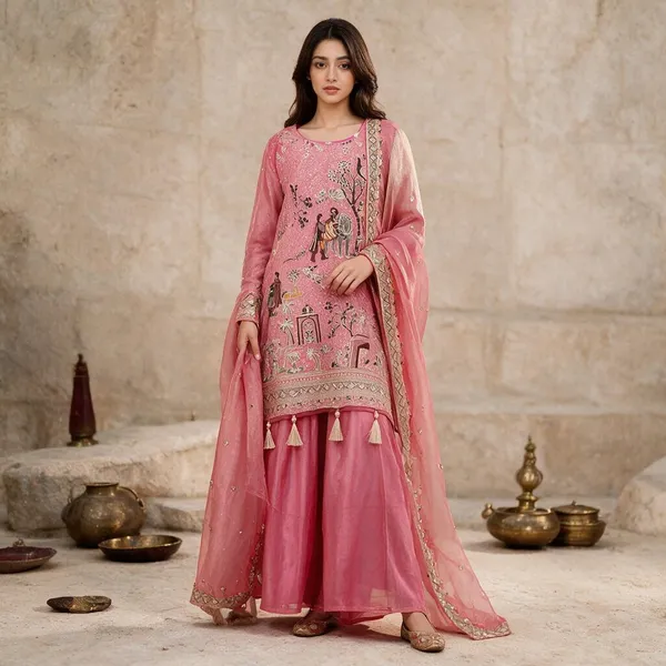Pink_Cotton_Gown_For_Women