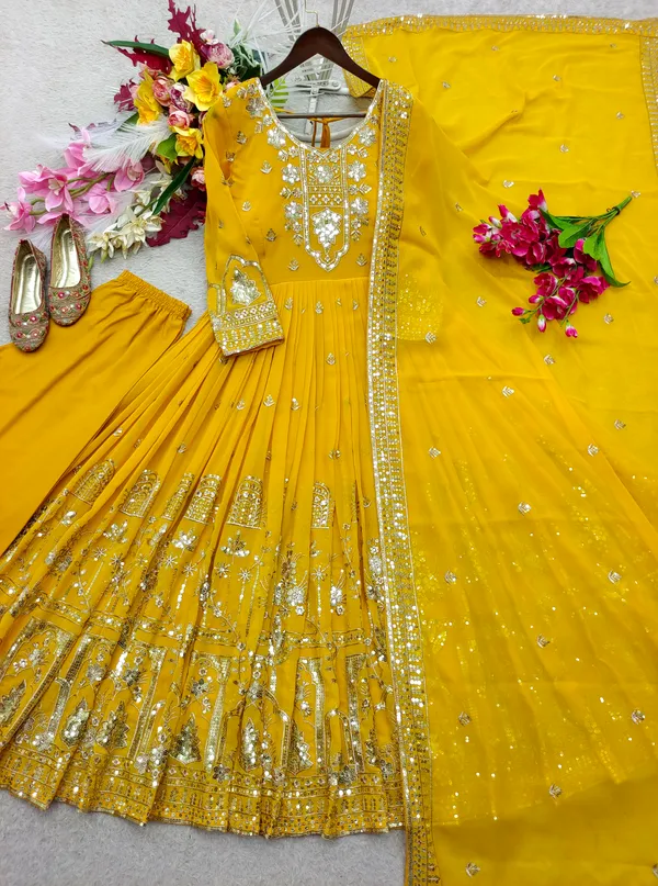 Yellow_Embroidered_Anarkali_Suit_Set_for_Women