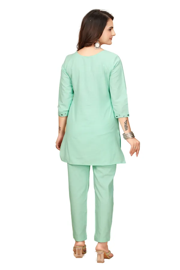Mint_Green_Embellished_Kurta_Pant_Set_for_Women