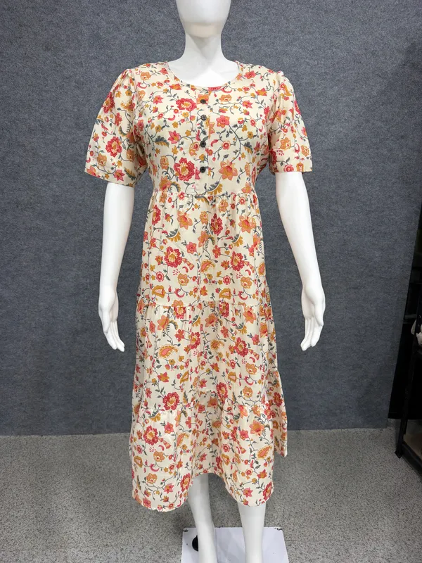 Beige_Floral_Midi_Fit_And_Flare_Dress_for_Women