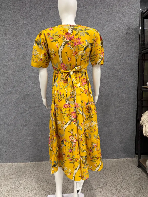 Yellow_Floral_Print_Fit_And_Flare_Dress_for_Women