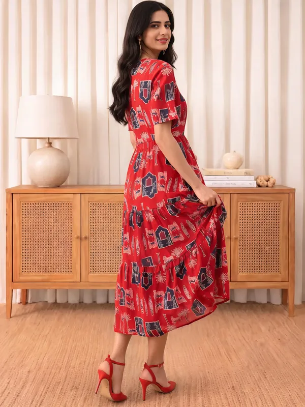 Red_Georgette_One_Piece_For_Women