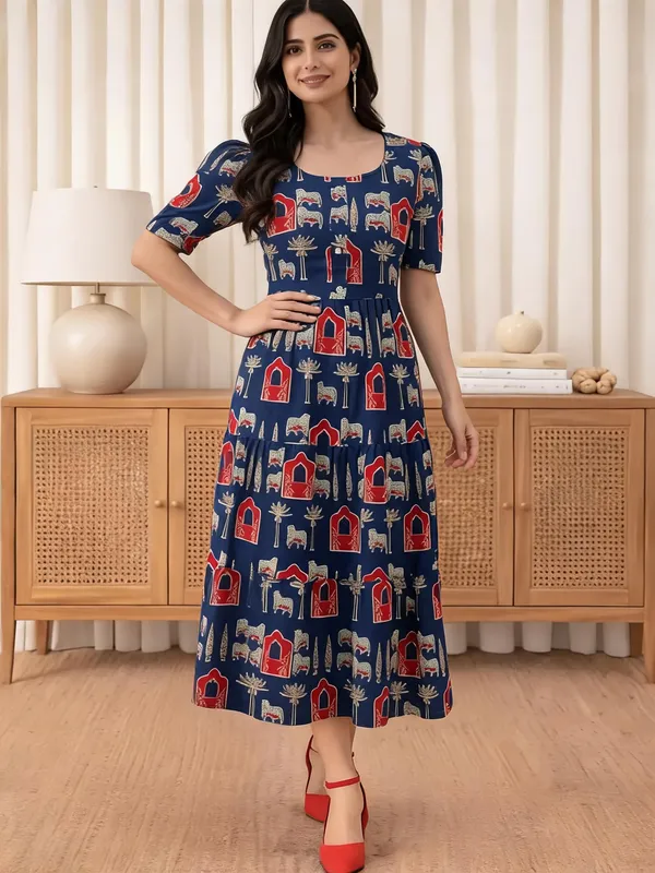 Blue_Georgette_One_Piece_For_Women