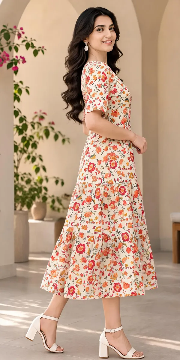 Beige_Georgette_One_Piece_For_Women