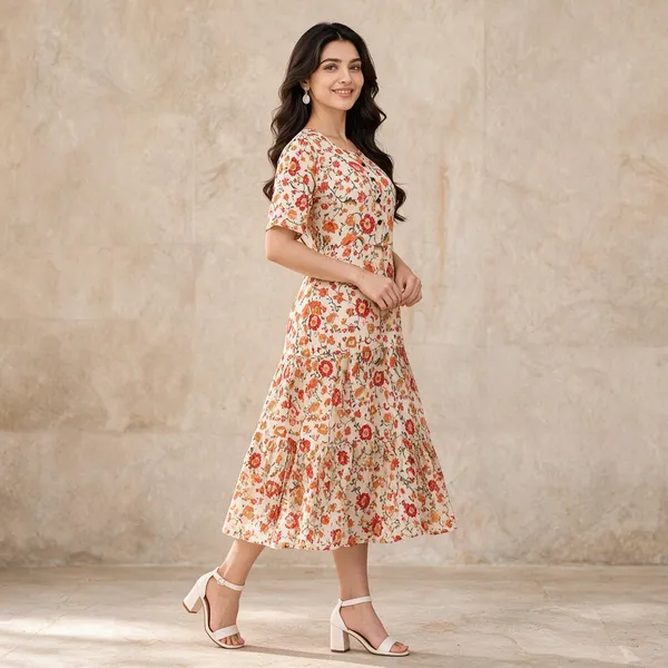 Beige_Georgette_One_Piece_For_Women