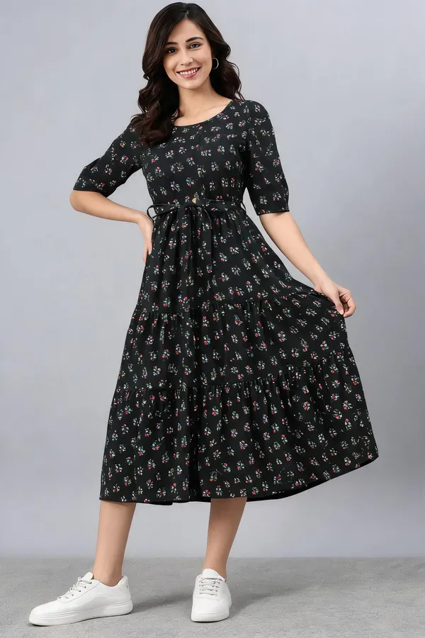 Black_Georgette_One_Piece_For_Women