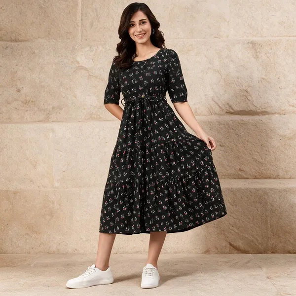Black_Georgette_One_Piece_For_Women