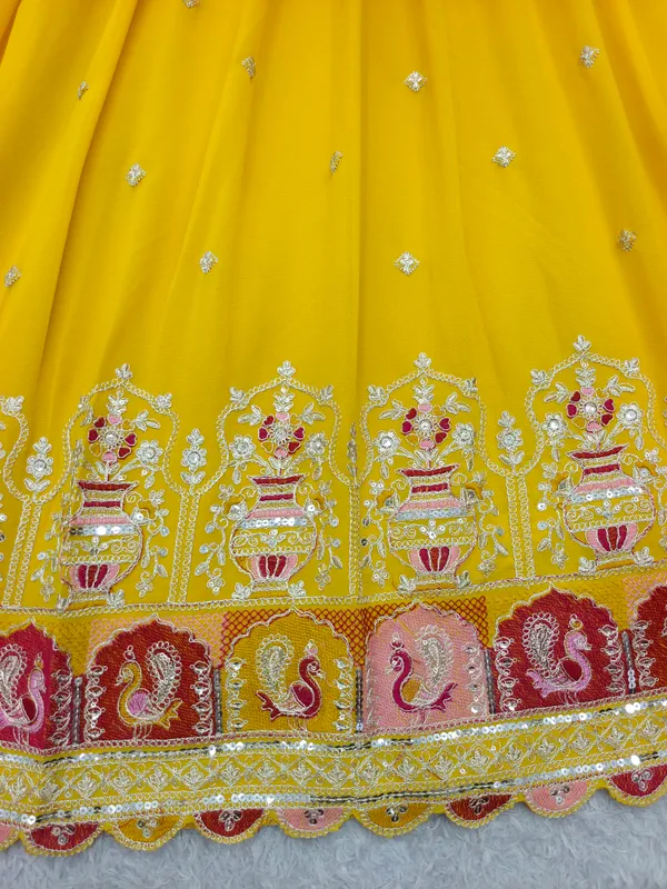 Yellow_Embroidered_Anarkali_Suit_Set_For_Women