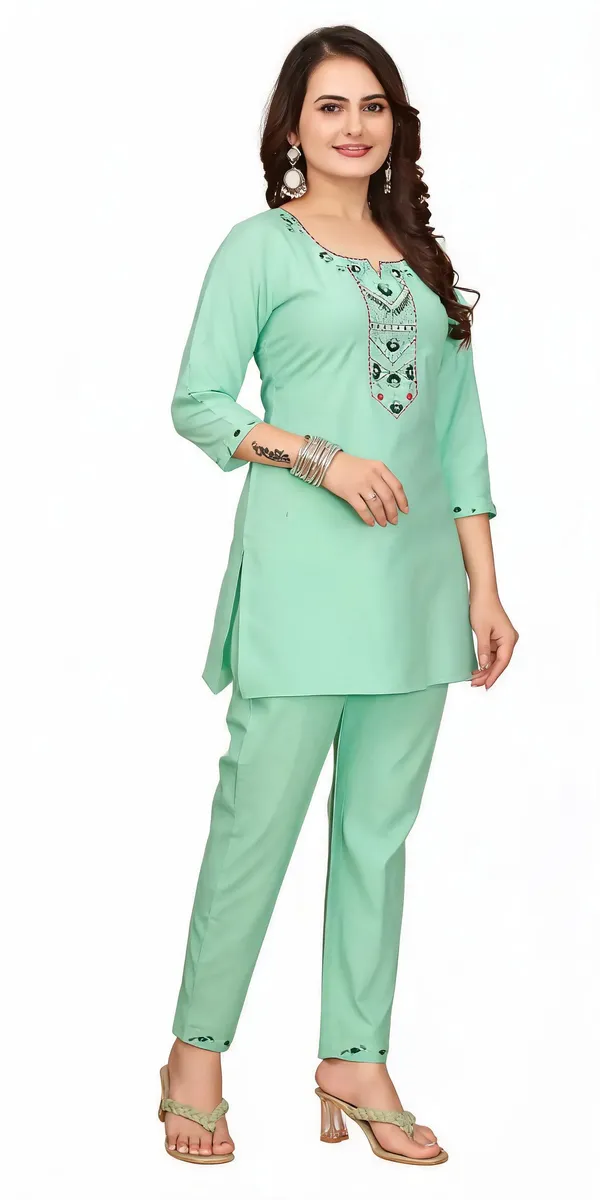 Mint_Green_Georgette_Co-Ord_Set_For_Women
