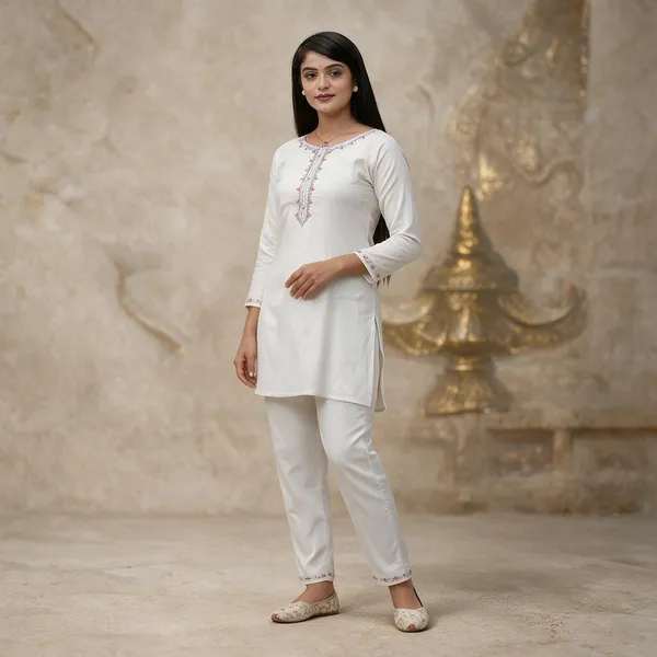 White_Georgette_Co-Ord_Set_For_Women