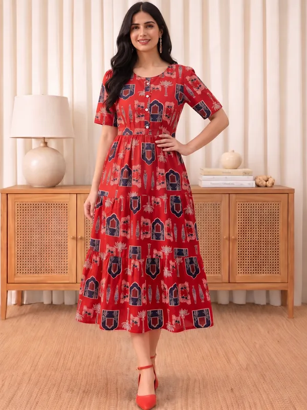 Red_Printed_Fit_And_Flare_Dress_for_Women