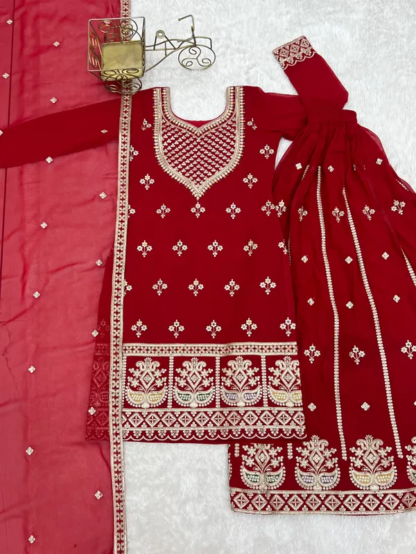 Red_Embroidered_Straight_Fit_Salwar_Suit_Set_For_Women