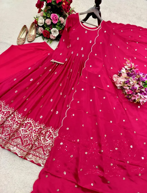 Maroon_Embroidered_Anarkali_Suit_Set_for_Women