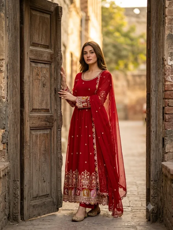 Red_Embroidered_Anarkali_Suit_Set_for_Women