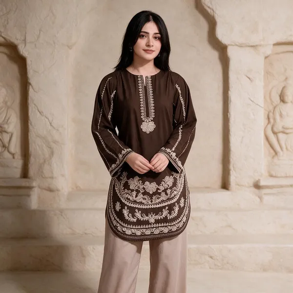 Brown_Cotton_Co-Ord_Set_For_Women