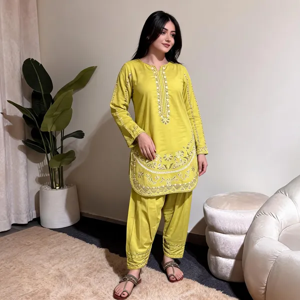 Yellow_Cotton_Co-Ord_Set_For_Women