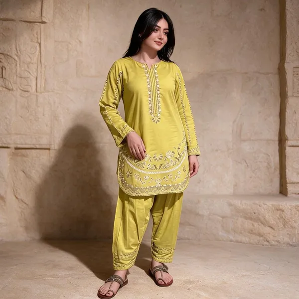 Yellow_Cotton_Co-Ord_Set_For_Women