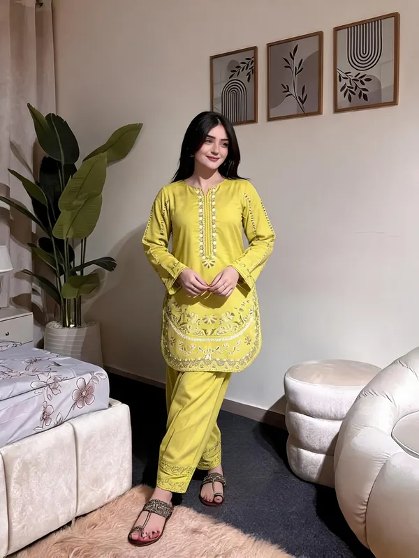 Yellow_Cotton_Co-Ord_Set_For_Women