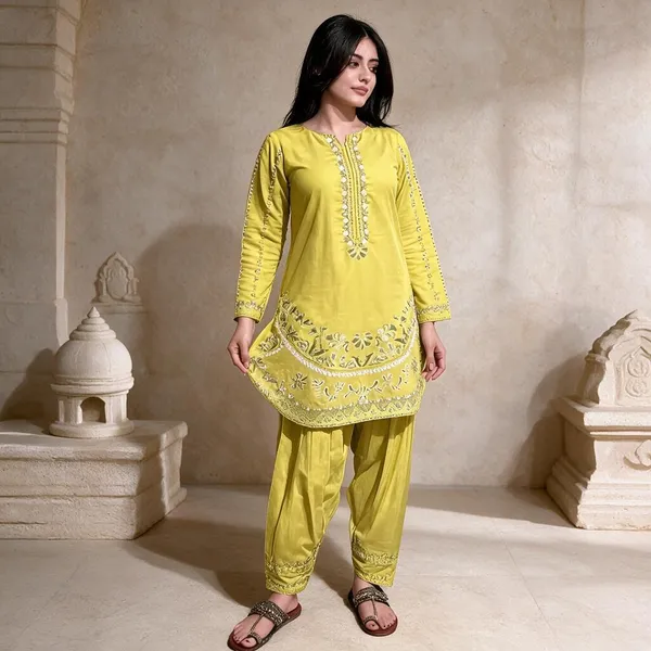 Yellow_Cotton_Co-Ord_Set_For_Women