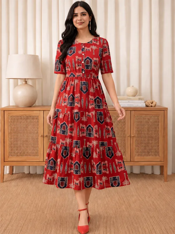 Red_Printed_Fit_And_Flare_Dress_for_Women