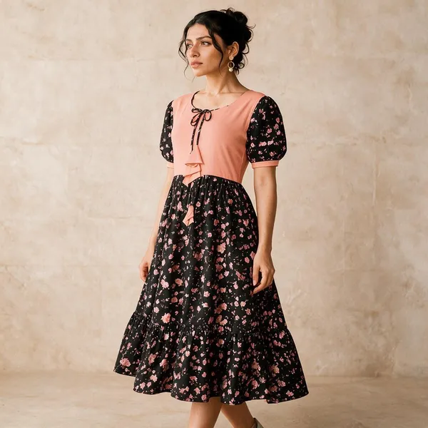 Black_Georgette_One_Piece_For_Women