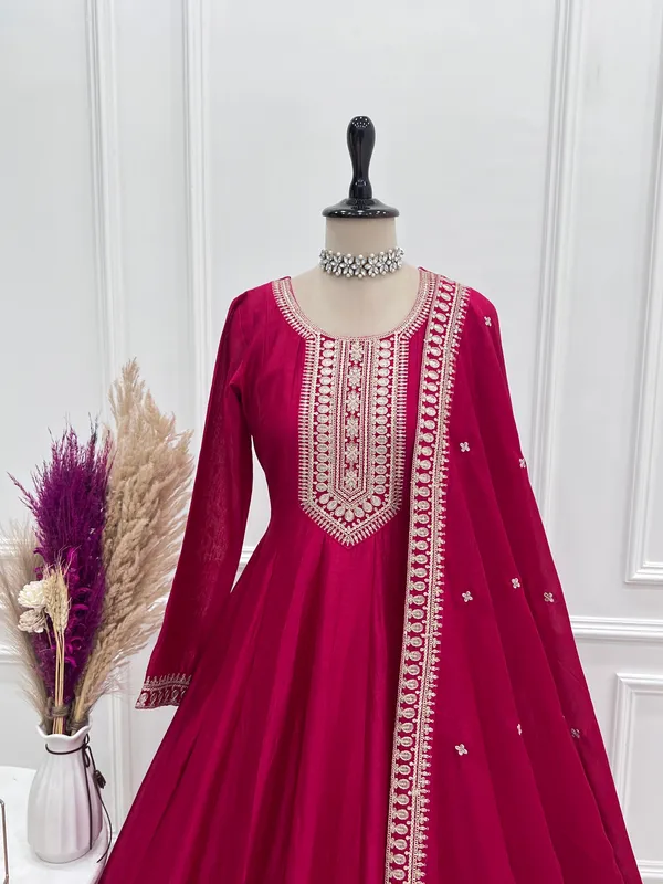 Magenta_Embroidered_Anarkali_Suit_Set_for_Women