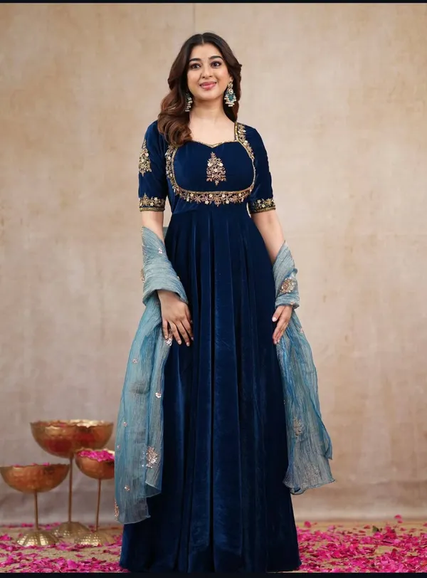 Navy_Blue_Velvet_Anarkali_Suit_Set_for_Women