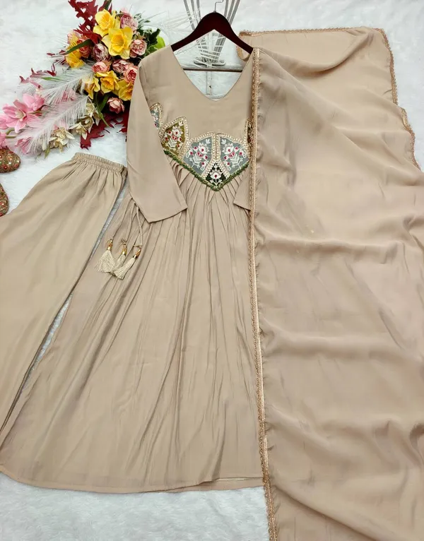 Beige_Embroidered_Anarkali_Suit_Set_for_Women