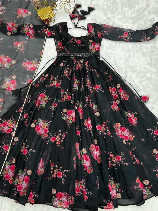 Black_Organza_Silk_Floral_Anarkali_Suit_Set_for_Women