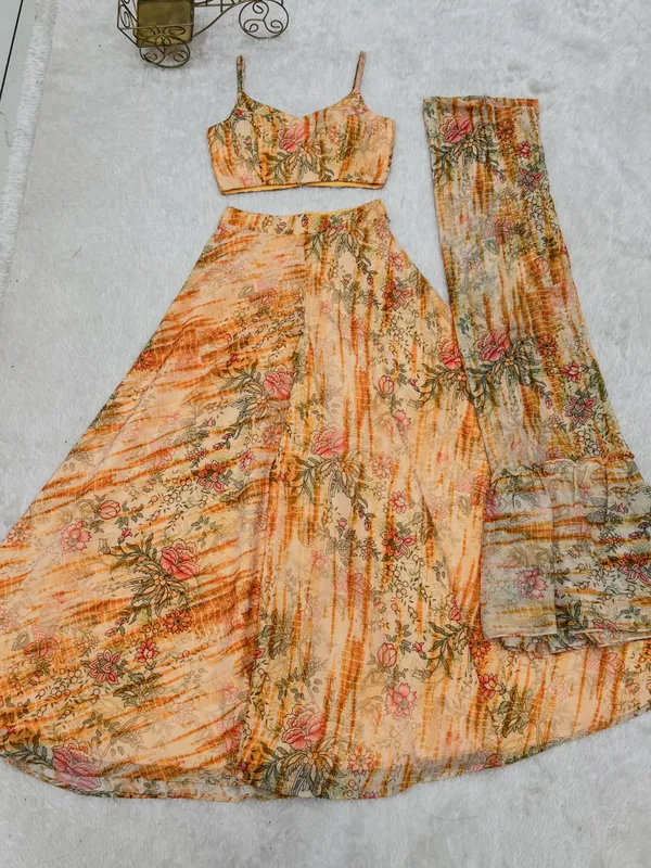 Peach_Floral_Print_Straight_Kurta_for_Women