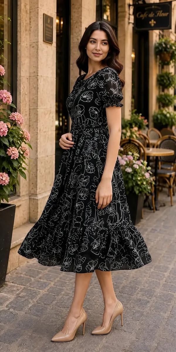 Black_Georgette_One_Piece_For_Women