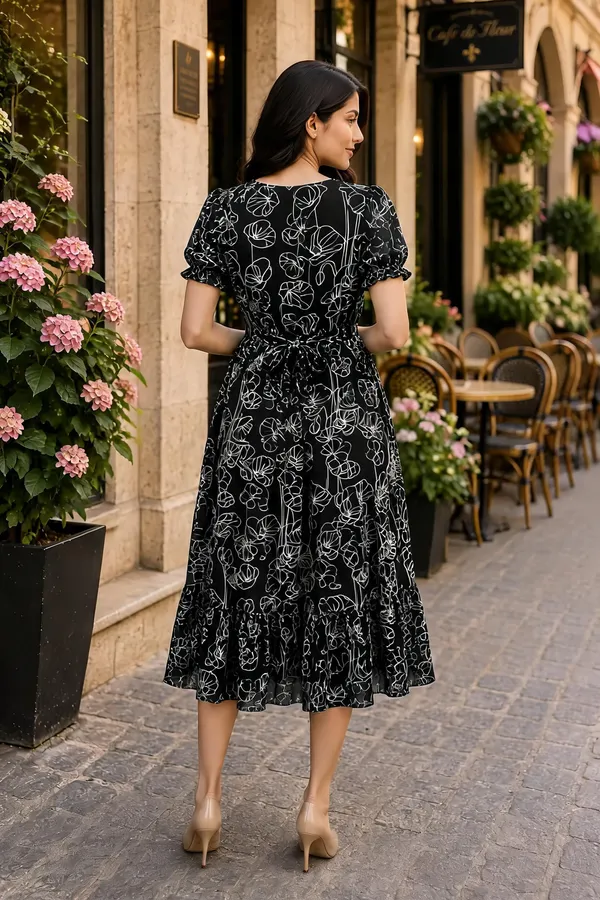 Black_Georgette_One_Piece_For_Women